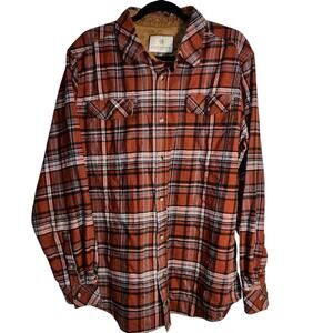 Legendary Whitetails Men’s Flannel Shirt 6279 | Size Large | Rust Red Plaid NWOT
